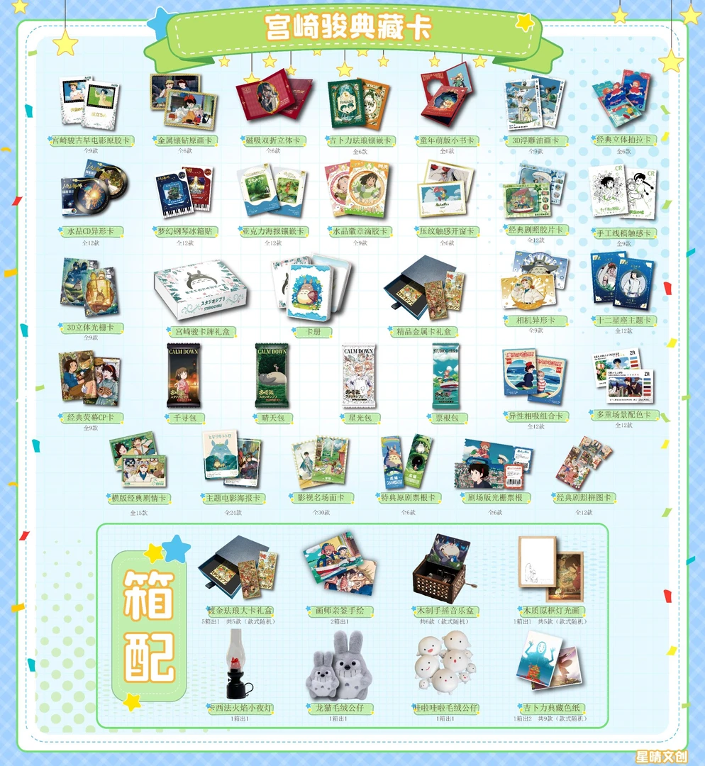 【拆卡】二创 星晴文创《宫崎骏》收藏盲盒（默认代拆）C