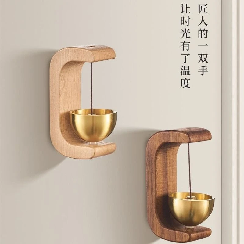 多巴胺风铃吸门式入户磁吸木质门铃商铺进门提醒铃铛新中式装饰