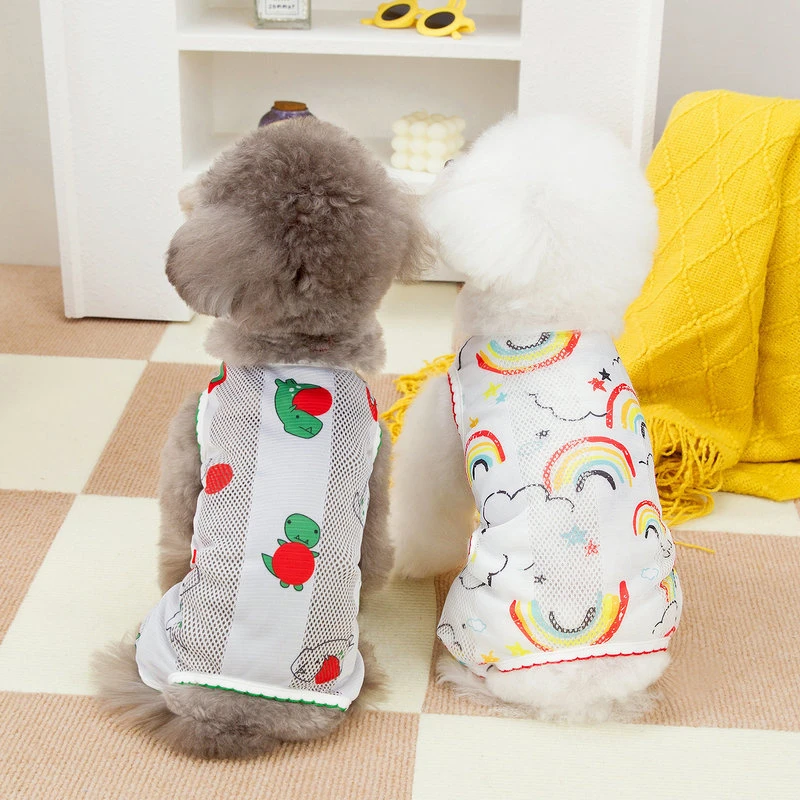 狗衣服春夏季猫咪居家服可爱透气小型犬透气网眼24防蚊四腿裤