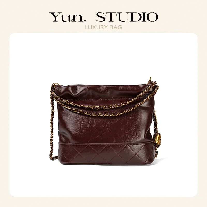 2034【小香垃圾袋】张小云 小香风垃圾袋高级质感菱格链条包 #3262