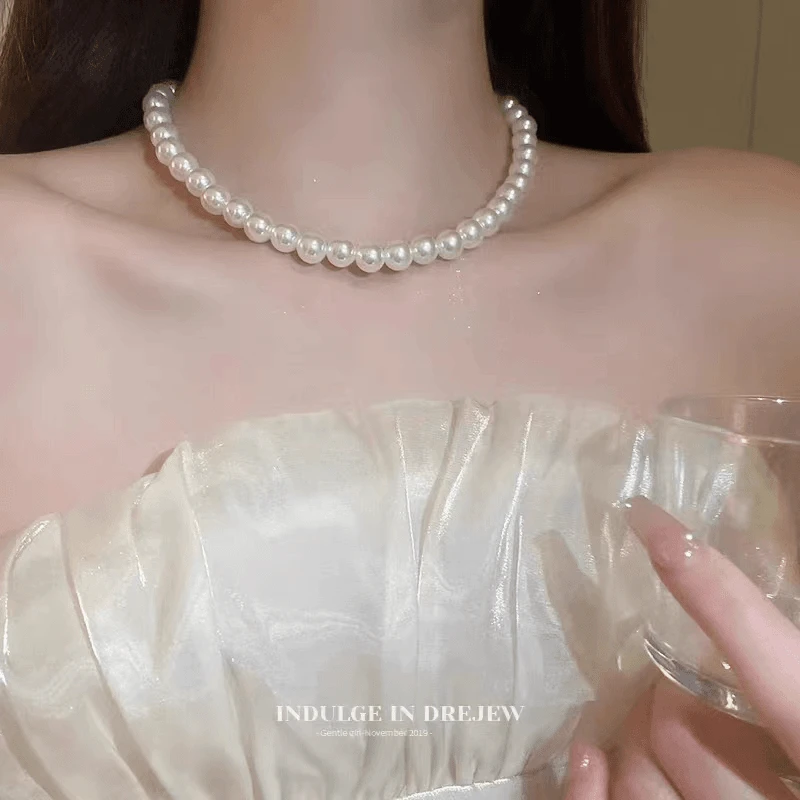 合金项链 【10mm】仿珍珠锁骨链气质简约优雅颈链2024新款送女友