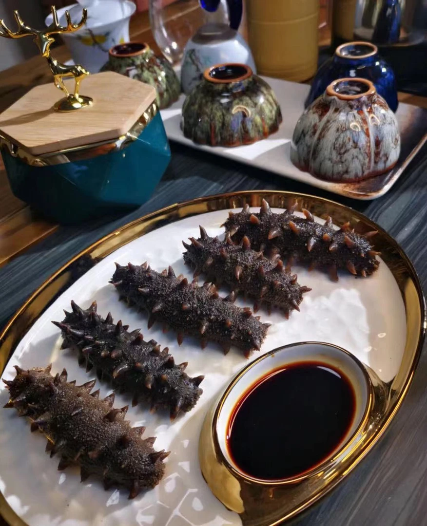 青岛渤海湾即食海参60-70头两只试吃