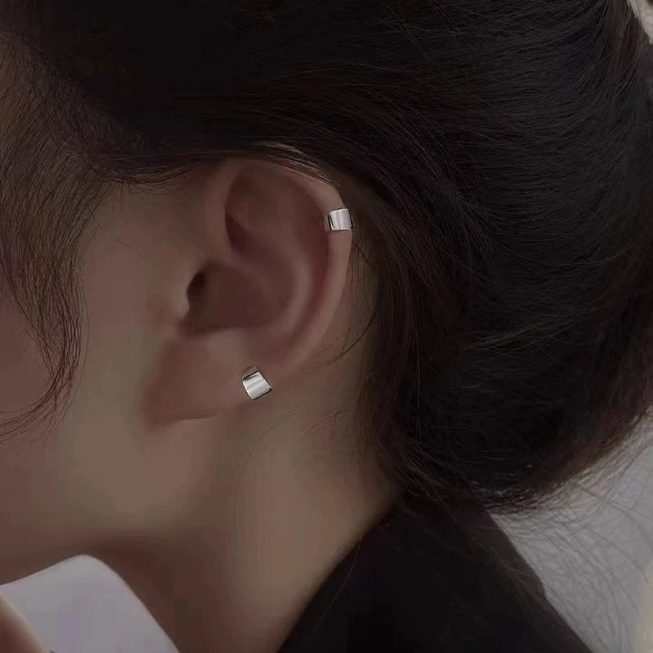 耳饰 s925纯银几何小耳钉潮小众独特创意设计感耳骨钉耳饰