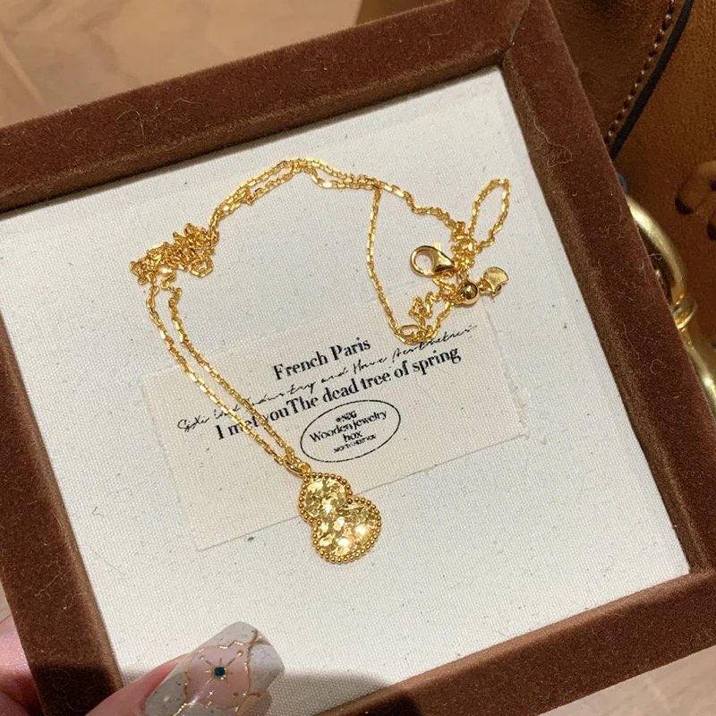 合金项链 爆闪古法碎冰冰葫芦项链双面鱼鳞高保色色毛衣链