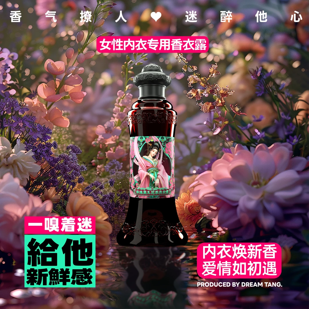 梦唐婵悦女性内衣睡衣专用香衣洗露私密香气无残亲肤贴身持久留香
