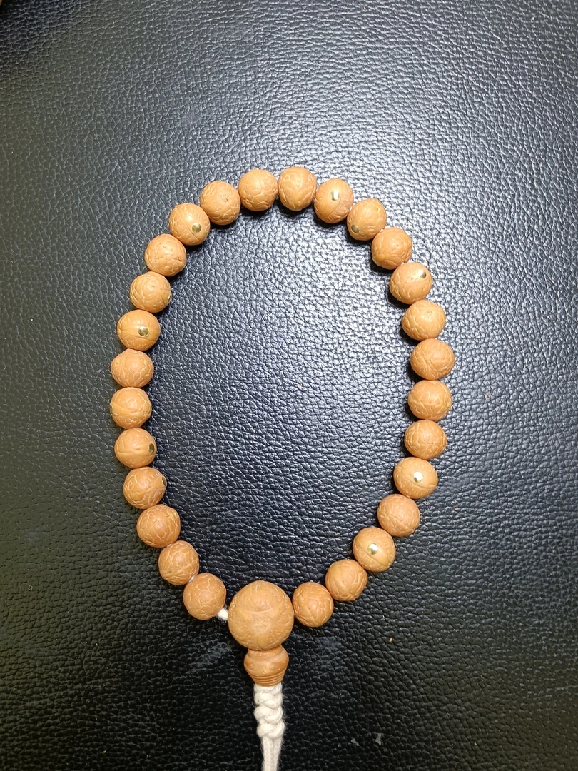 尼泊尔凤眼菩提手持镶嵌铜钉11小加