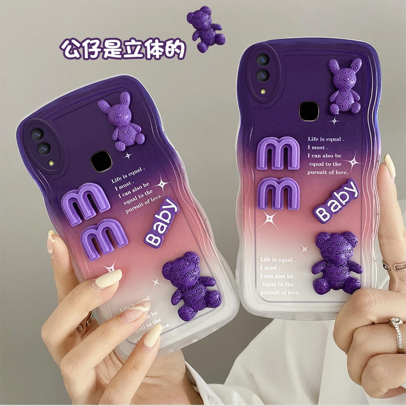 适用于vivo y85手机壳日韩立体公仔V1730DA网红可爱女生vovoy85保