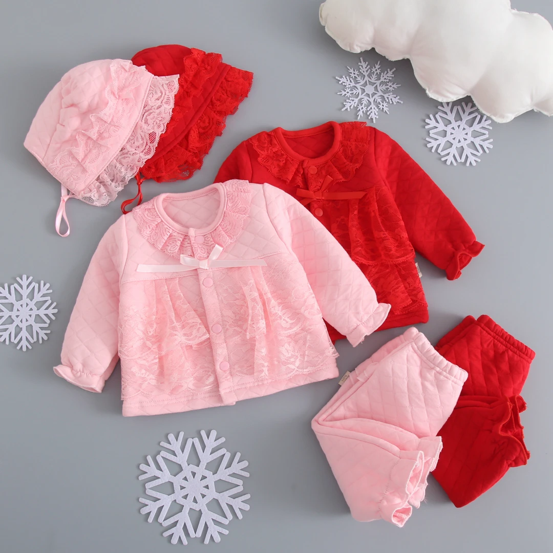 儿童外套女童新生儿保暖女宝套装上衣公主长袖洋气周岁婴幼儿秋冬