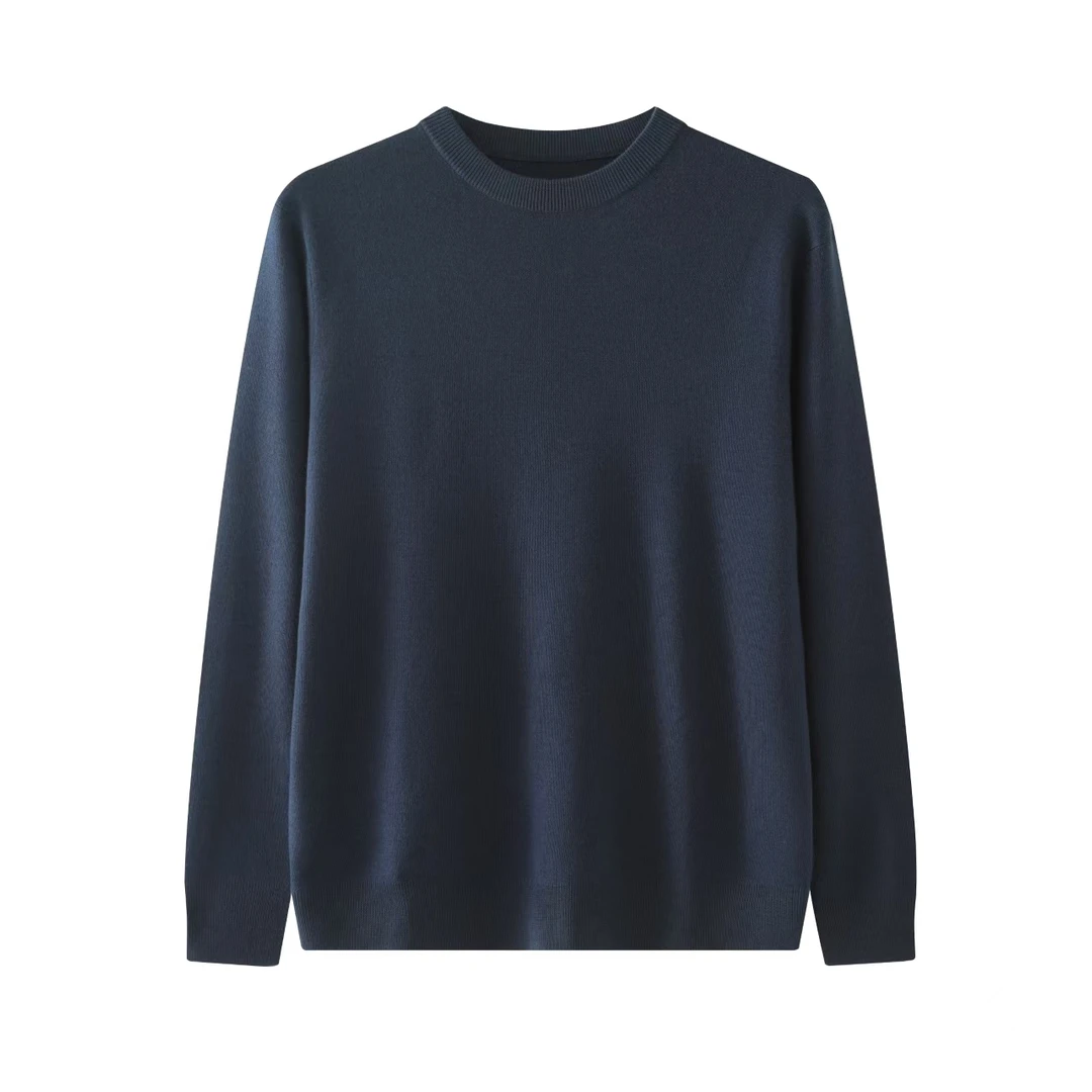 {匠心-杨子羊毛}四平加厚男士圆领长袖过冬款长袖打底羊毛针织衫