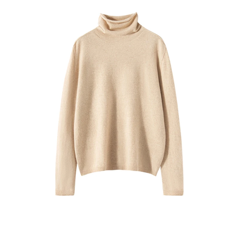 （99+1）一线无缝羊绒针织套头堆堆领长袖保暖打底衫TY-490