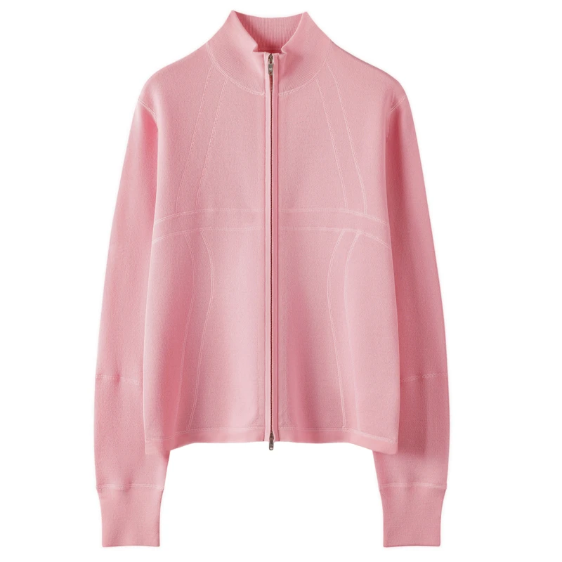 {匠心-杨子羊毛}精纺半高领18针拉链长袖针织开衫