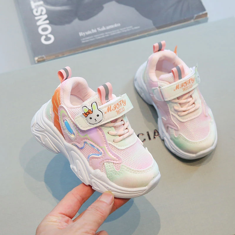 女童网鞋2023新款春秋运动鞋儿童单网鞋秋季透气网面运动鞋防滑