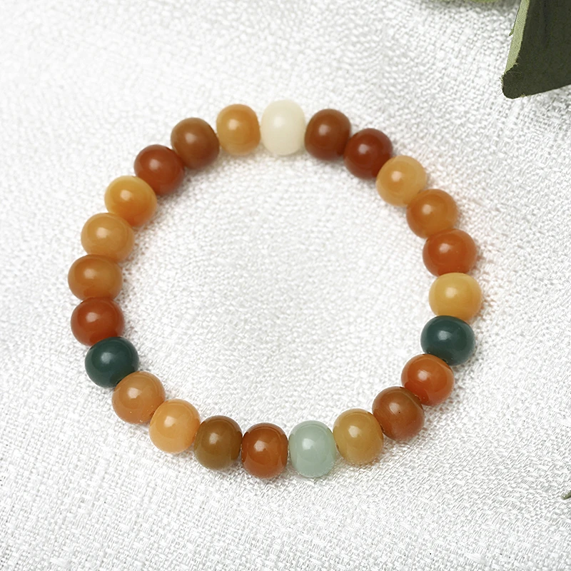 【吴小姐原创】小糖豆多宝单圈菩提根原生态绕指柔菩提手串菩提子