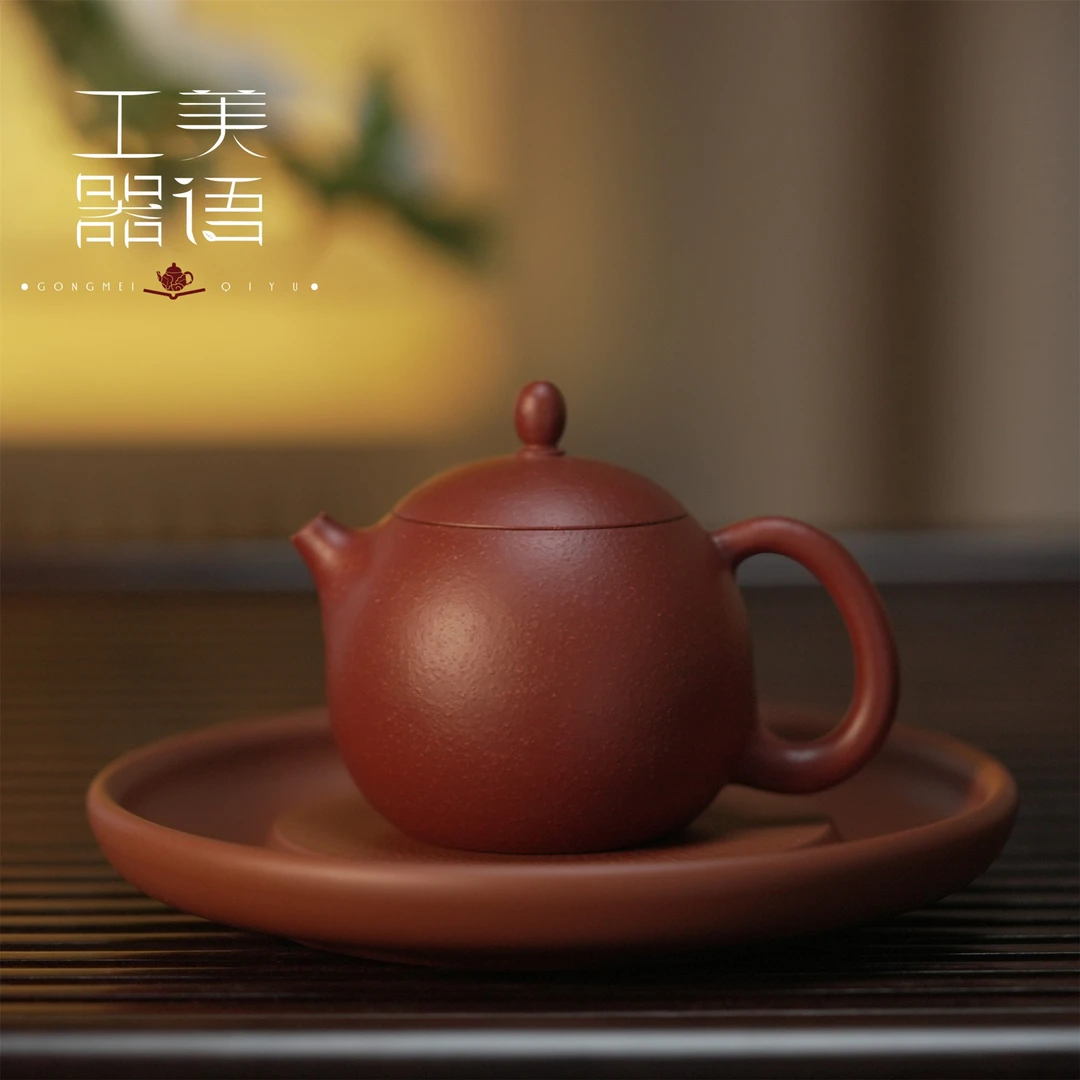 器语【龙蛋壶】吴佩姬亲工 潮州手拉壶100cc纯手工泡茶泥壶5069