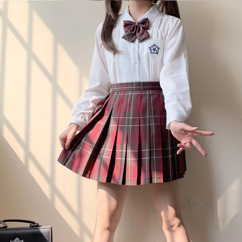 北璃酱日系jk制服正版格裙虹高腰百褶短裙夏季女学生半身裙学院风