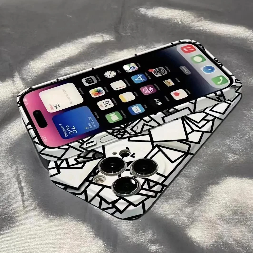 靓壳简约方块iphone14菲林壳苹果11promax手机壳1312硬壳XS男XR8P