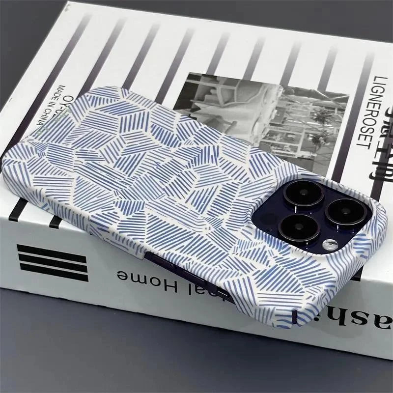 新款靓壳适用条纹手机壳iPhone14ProMaX手机壳13苹果硬壳简约时尚