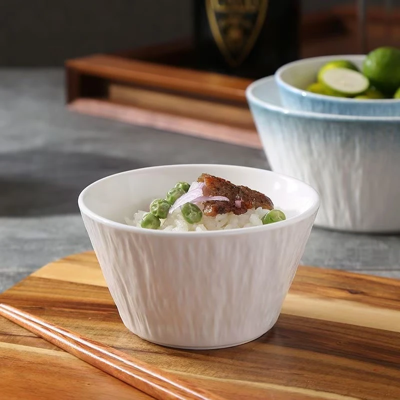 轻奢陶瓷饭碗家用北欧风饭碗ins风高颜值陶瓷创意餐具汤酒店高级