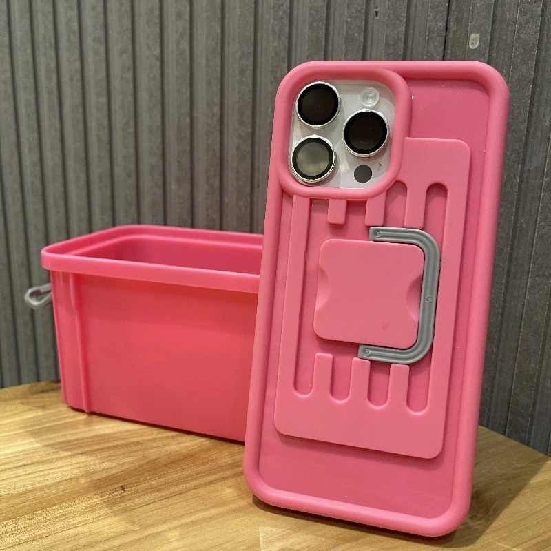 收纳箱手机壳适用苹果15promax简约风iPhone14个性13空间高颜值12