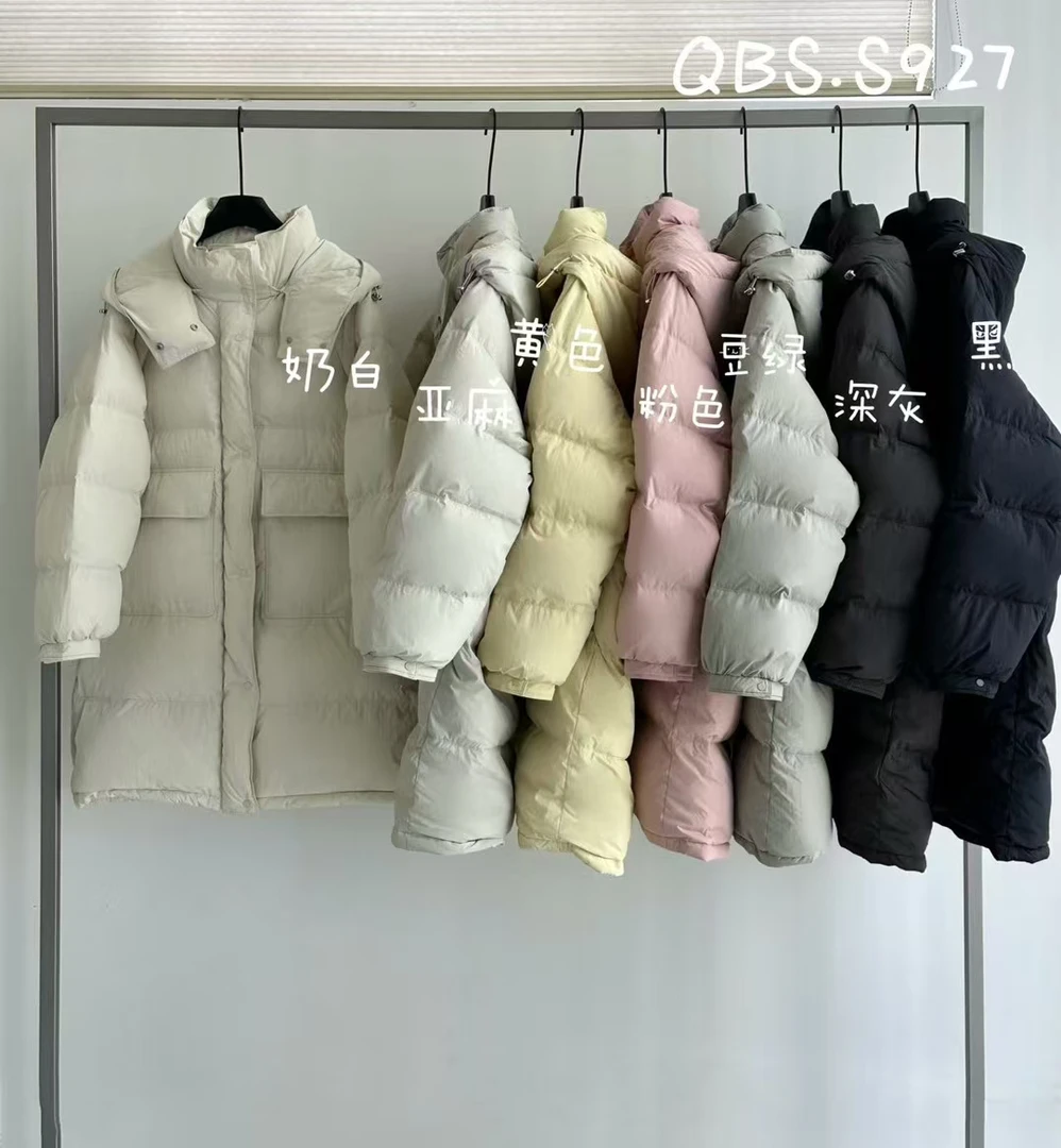 【丽鑫】927连帽中长款羽绒服