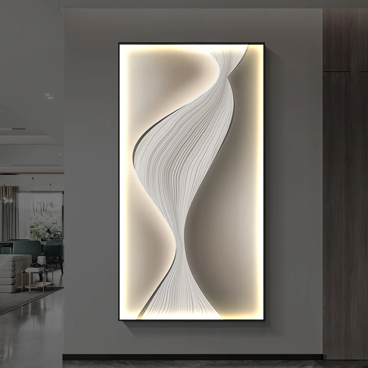 容弈现代金框玄关装饰画抽象客厅沙发背景墙挂画轻奢走廊过道壁画