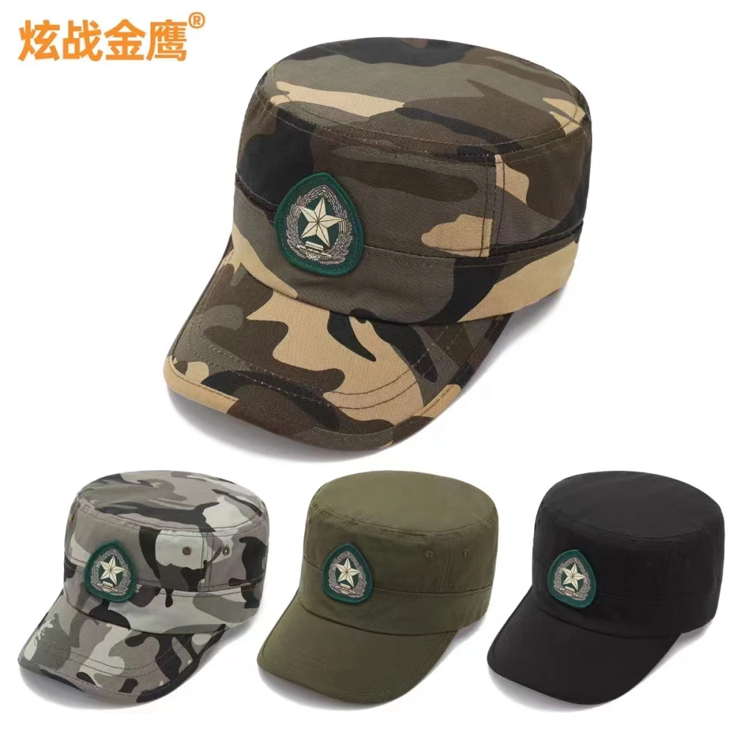 新款特种兵迷彩帽子男女户外防晒遮阳帽棉透气黑色军训帽军帽夏
