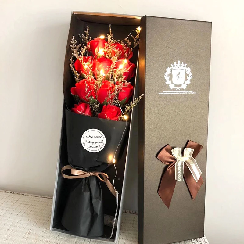 永生花香皂花康乃馨玫瑰花浪漫中秋礼物送妈妈女朋友老婆生日礼物