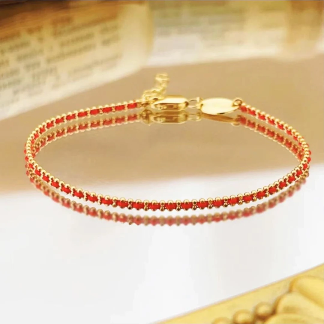 【夫妇严选】本命年红绳手链双排小珠时尚百搭（多样发）CT554