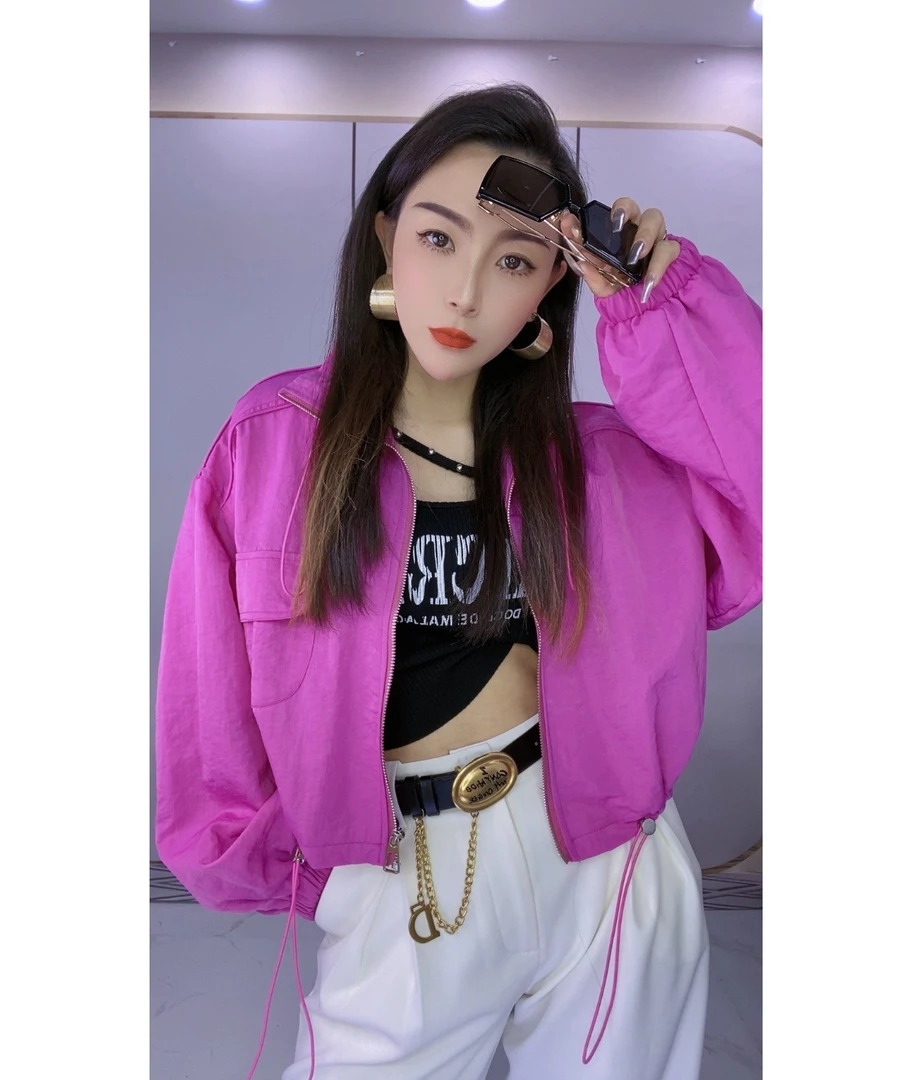 2024-JK15秋季新款时尚休闲宽松短款外套女装