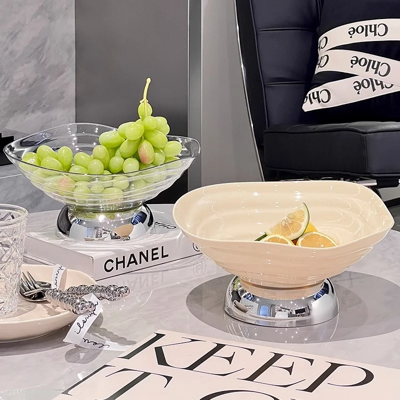 沥水水果盘客厅家用茶几2025新款高档轻奢糖果盘子前台零食摆放盘