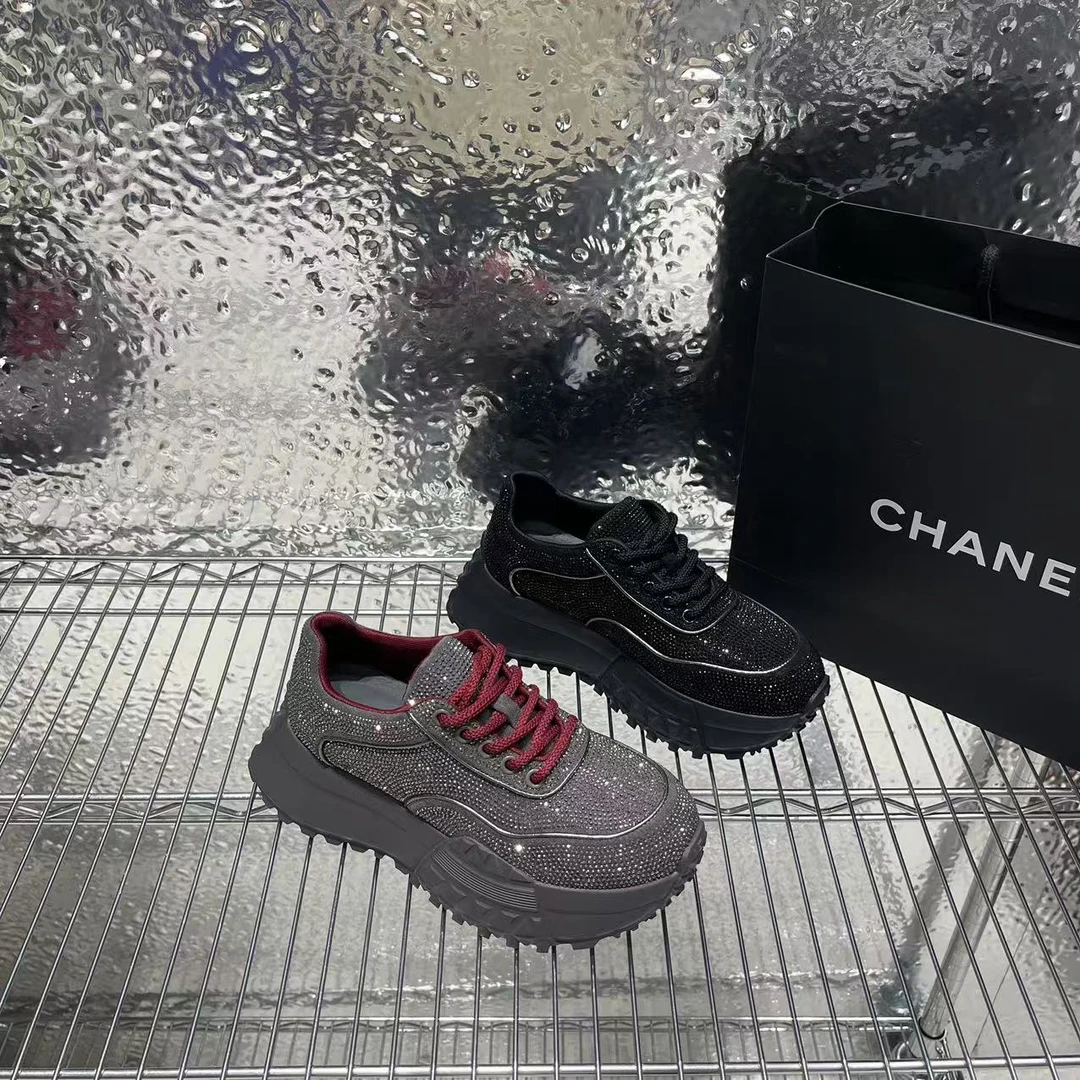 【新满钻阿甘】透气潮流厚底满钻阿甘休闲鞋268