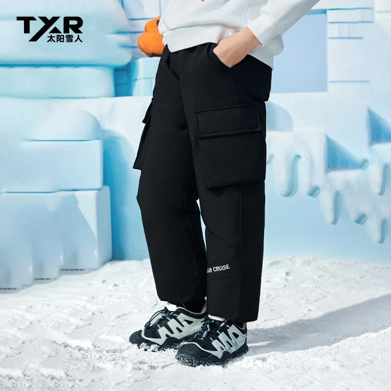 【太阳雪人】儿童羽绒裤运动休闲加厚中大童保暖外穿裤-T4042039YZ