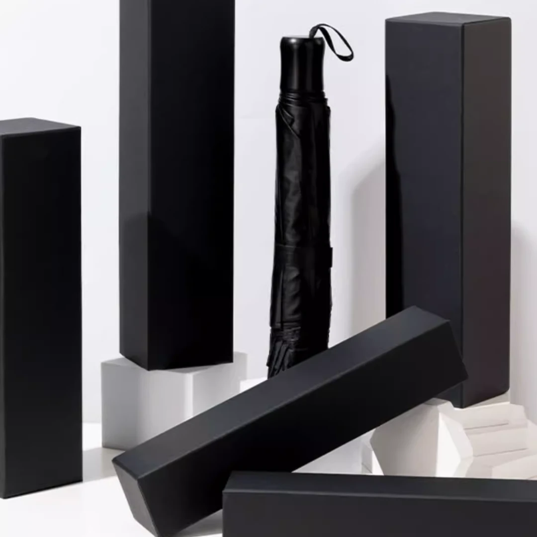 雨伞盒杯子水杯礼品盒长条盒黑色天地盖长方形高档包装盒定制logo