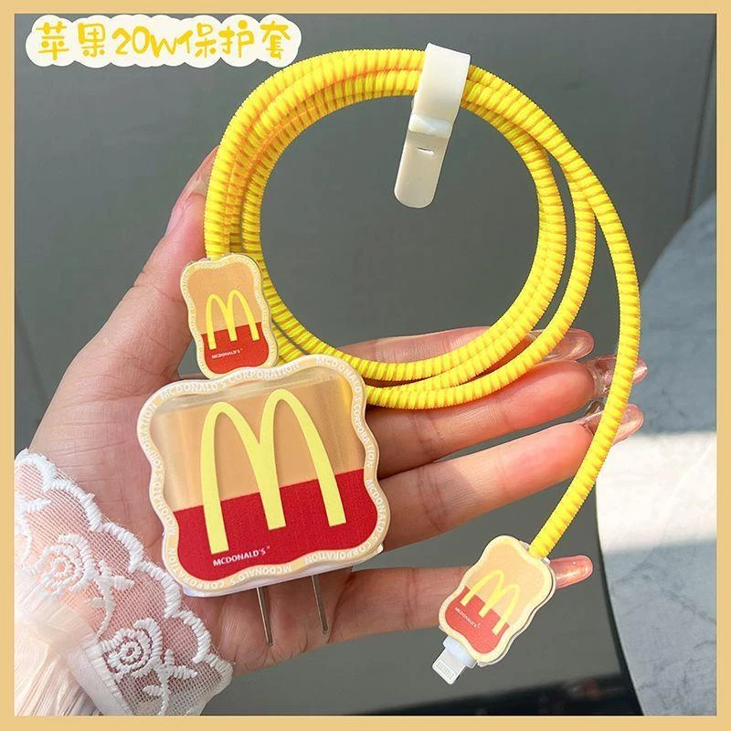 苹果20w充电器线保护套适用15/14promax手机ipad充电头数据线保护