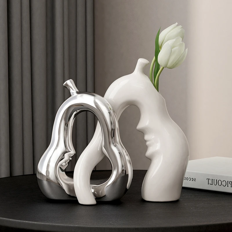 不梨不弃现代轻奢高级感陶瓷摆件客厅电视柜酒柜玄关家居软装饰品