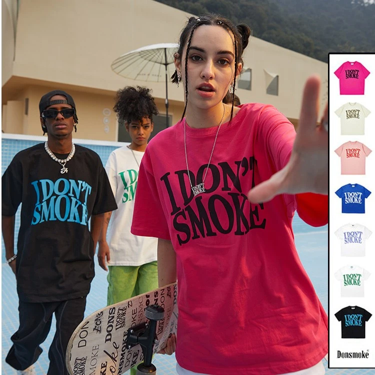 DONSMOKE美式街头嘻哈短袖T恤圆领夏季印花Donsomke国潮百搭潮流