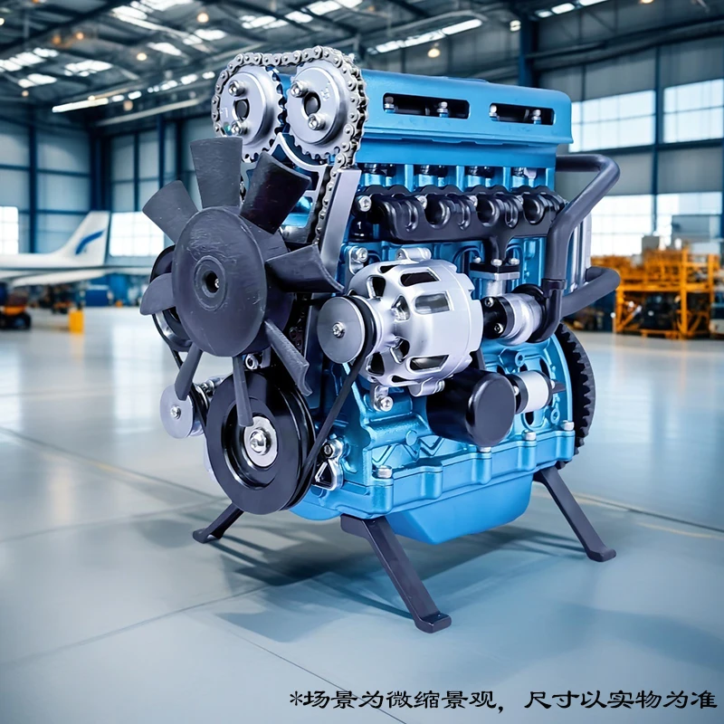 土星文化涡轮增压四缸发动机模型全金属拼装组装迷你汽车引擎玩具