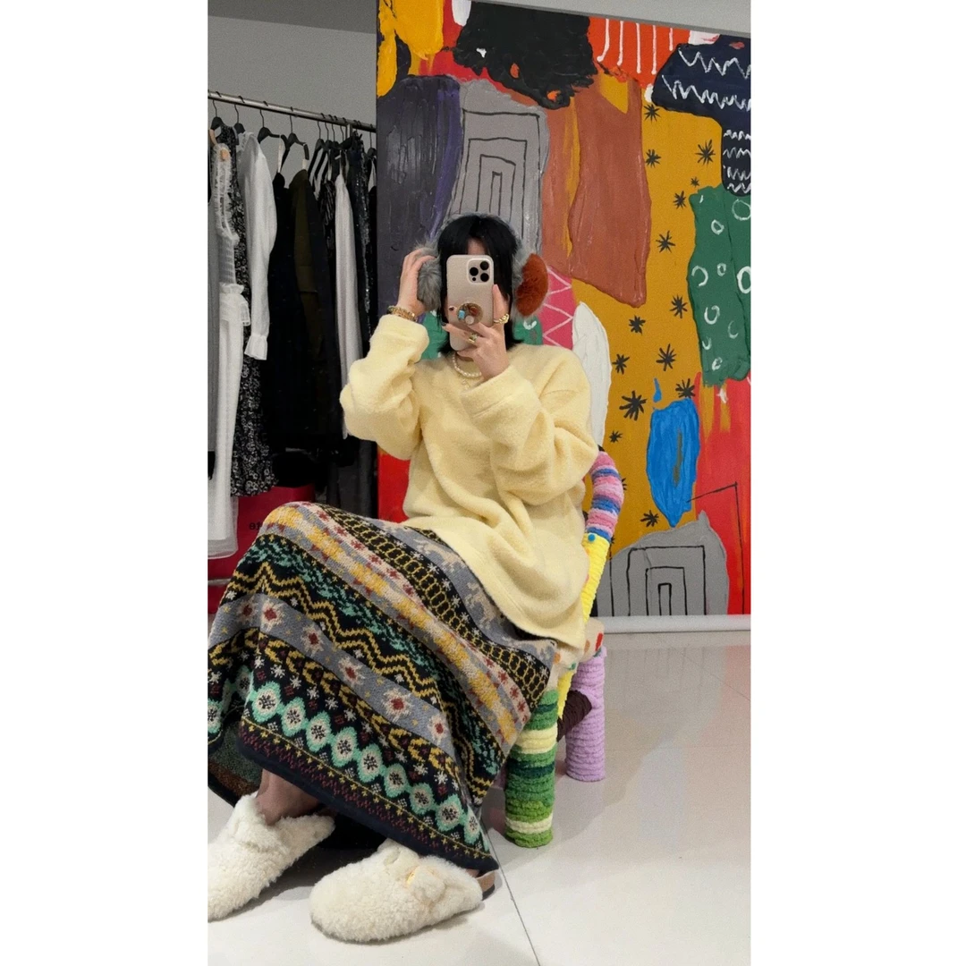 GARCON 经典费尔岛提花半裙 J24B522