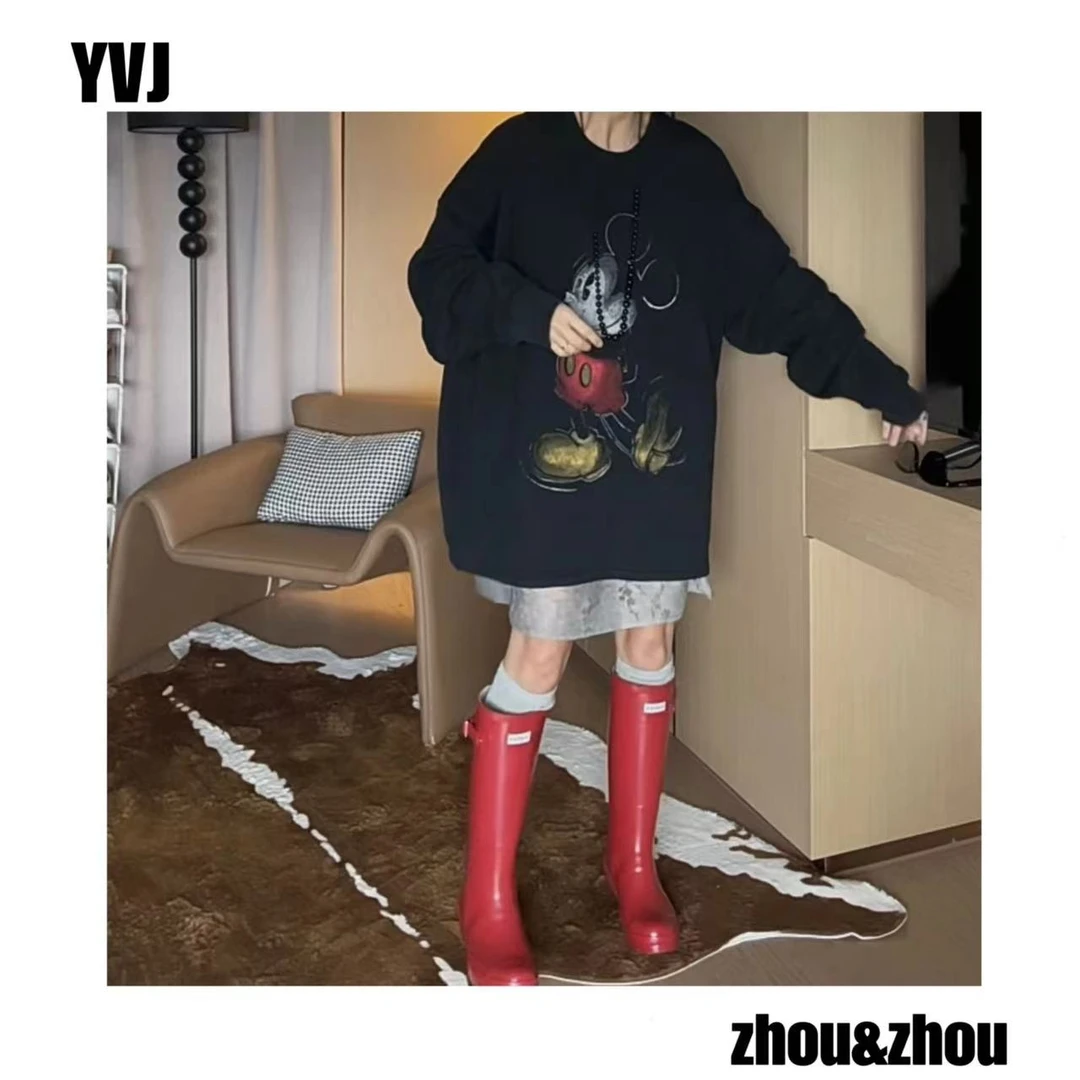 【大小周】洗水做旧米奇大卫衣