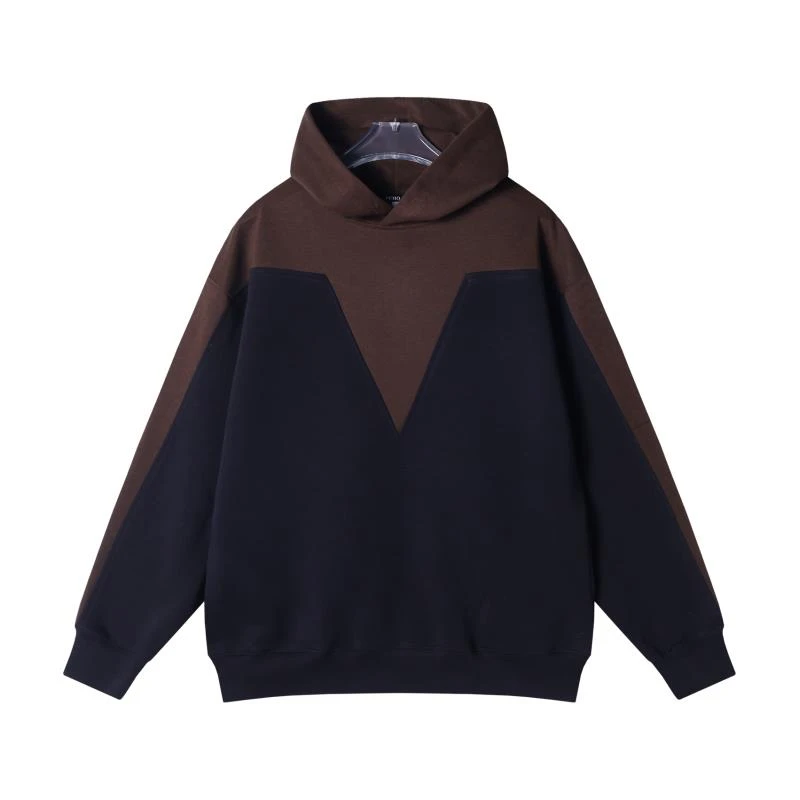 秋冬季新款时尚个性拼色套头连帽长袖百搭卫衣宽松百搭上衣