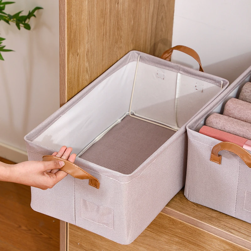 【云柔棉】衣服收纳箱家用衣柜分层整理盒布艺折叠储物筐神器可折叠
