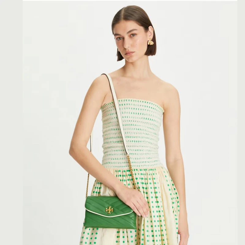 美国直邮 TB 148711专柜版复古绿超美小香风链条包风琴包 21-4-12