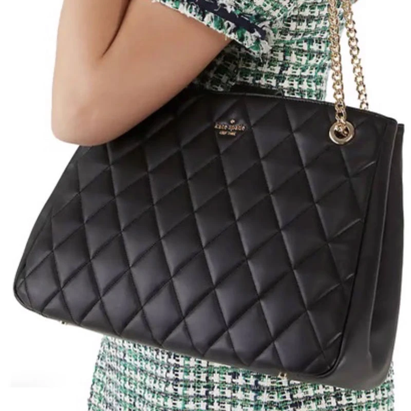 美国直邮 凯特.丝蓓 KA768经典菱格链条戴妃包托特包 36-13-26