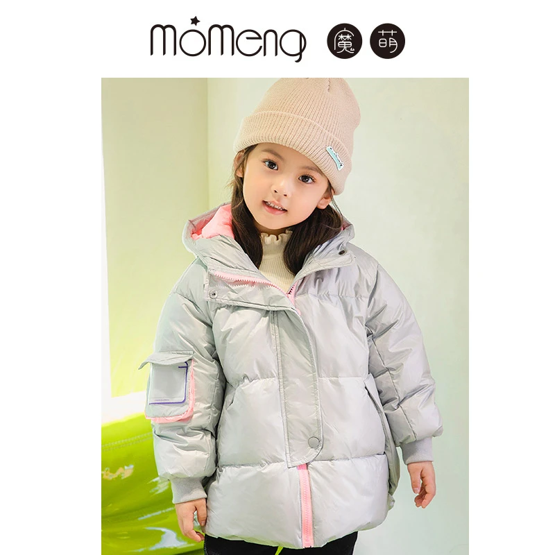 儿童外套童装女童羽绒服连帽洋气中长款DW229615DY