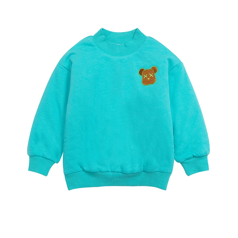 加棉女童套头儿童长袖男童休闲宝宝加绒卫衣男女童MOM19173DT