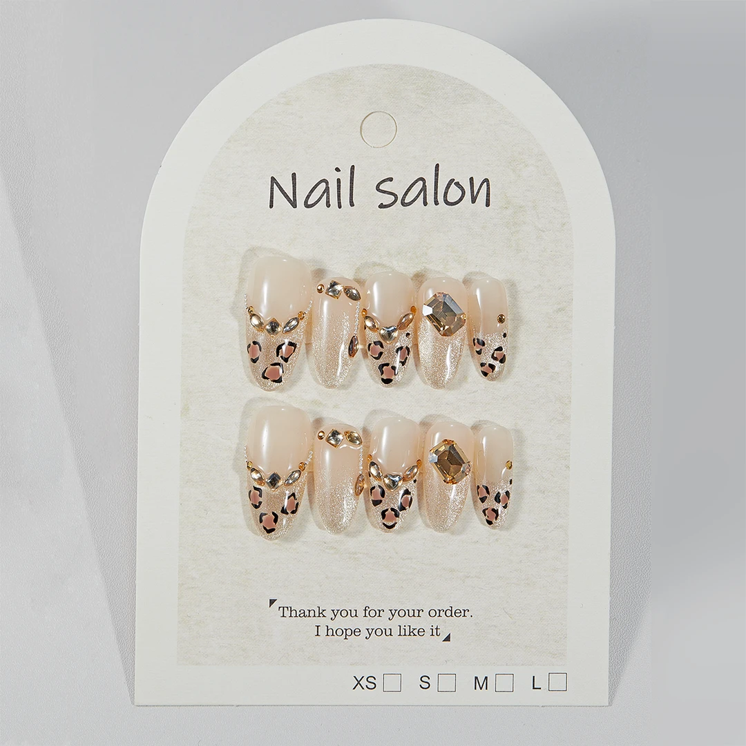 【豹富】秋冬手工穿戴甲爆款新年美甲百搭可拆卸