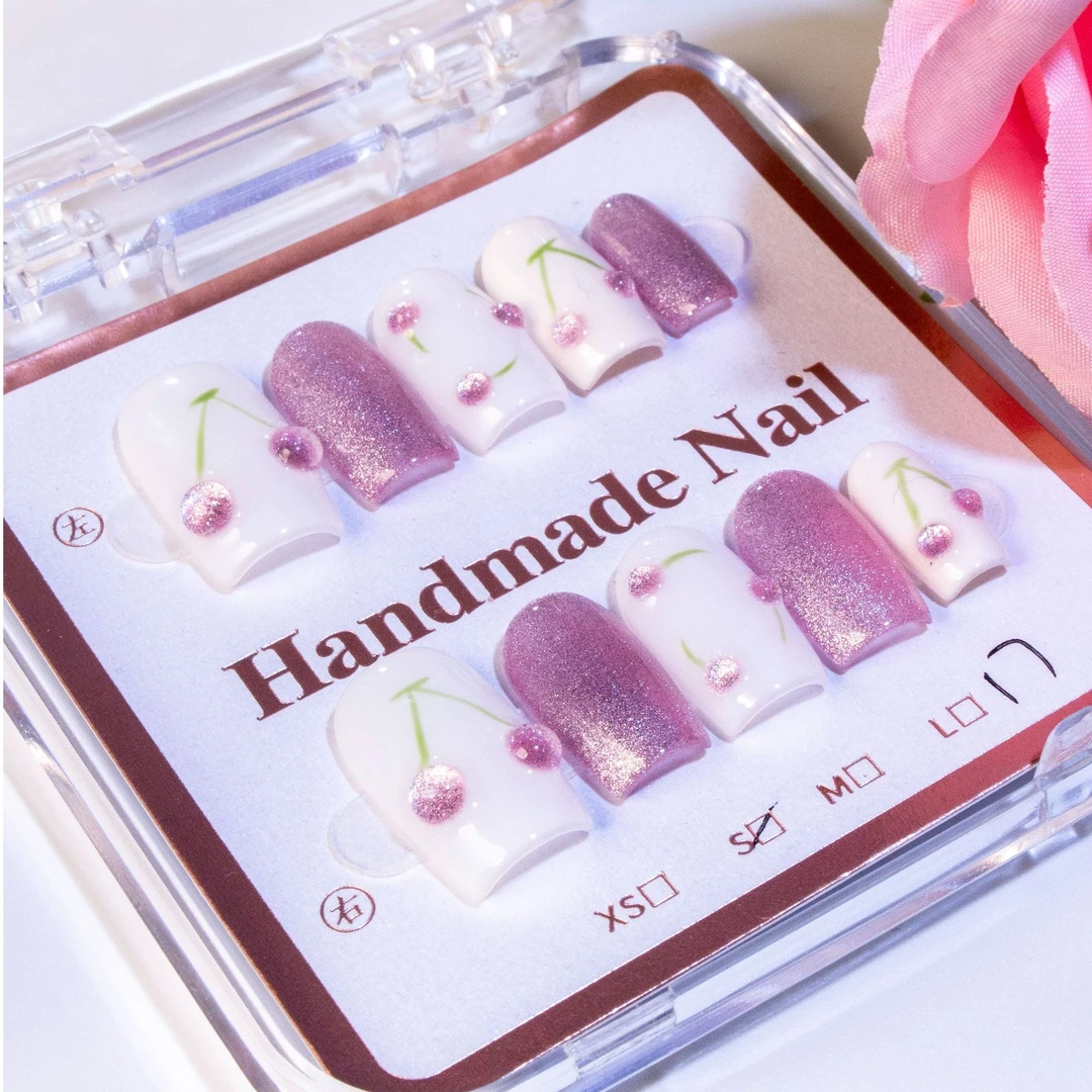 【紫桃琉璃】穿戴甲清新美甲大赏夏日新款手工制作光疗美甲