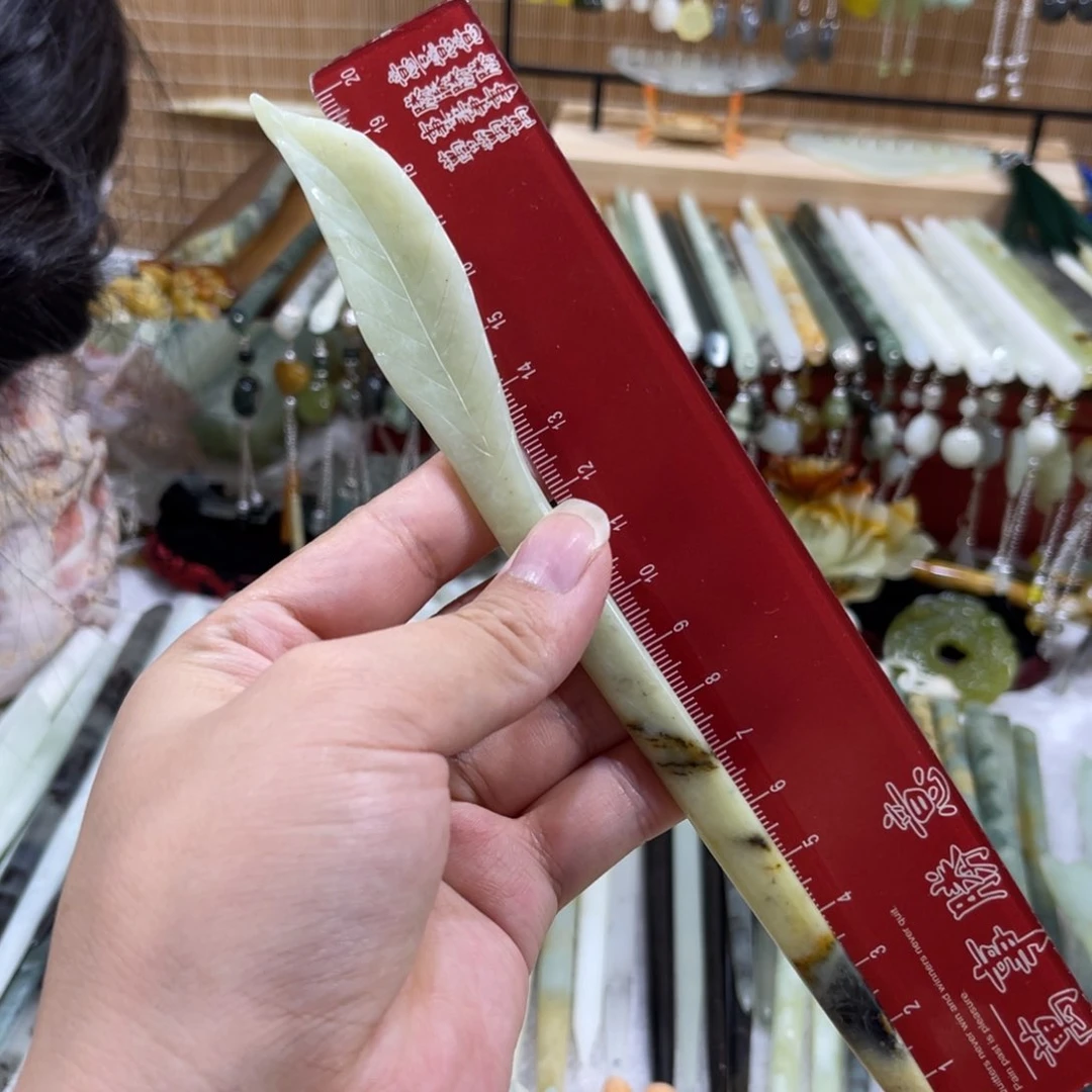 蛇纹石玉发饰未镶嵌