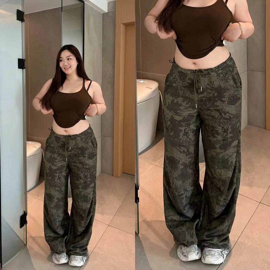 卤蛋公主【麻辣女bin】蛋姐私服 原版打版 大码迷彩裤显瘦美式复古