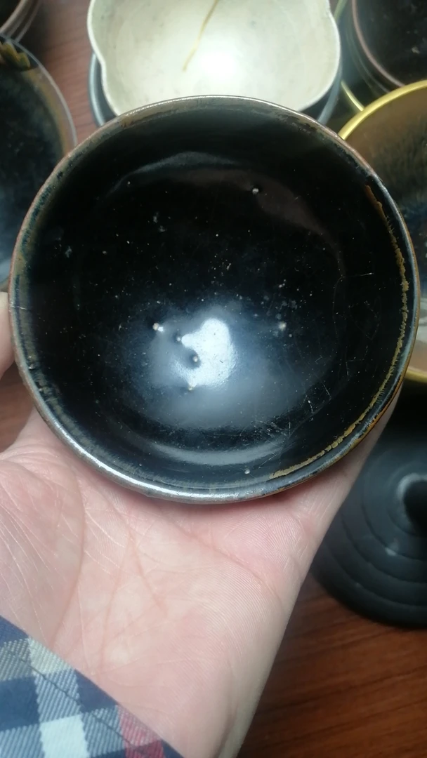 福清窑香炉格黑釉盏
